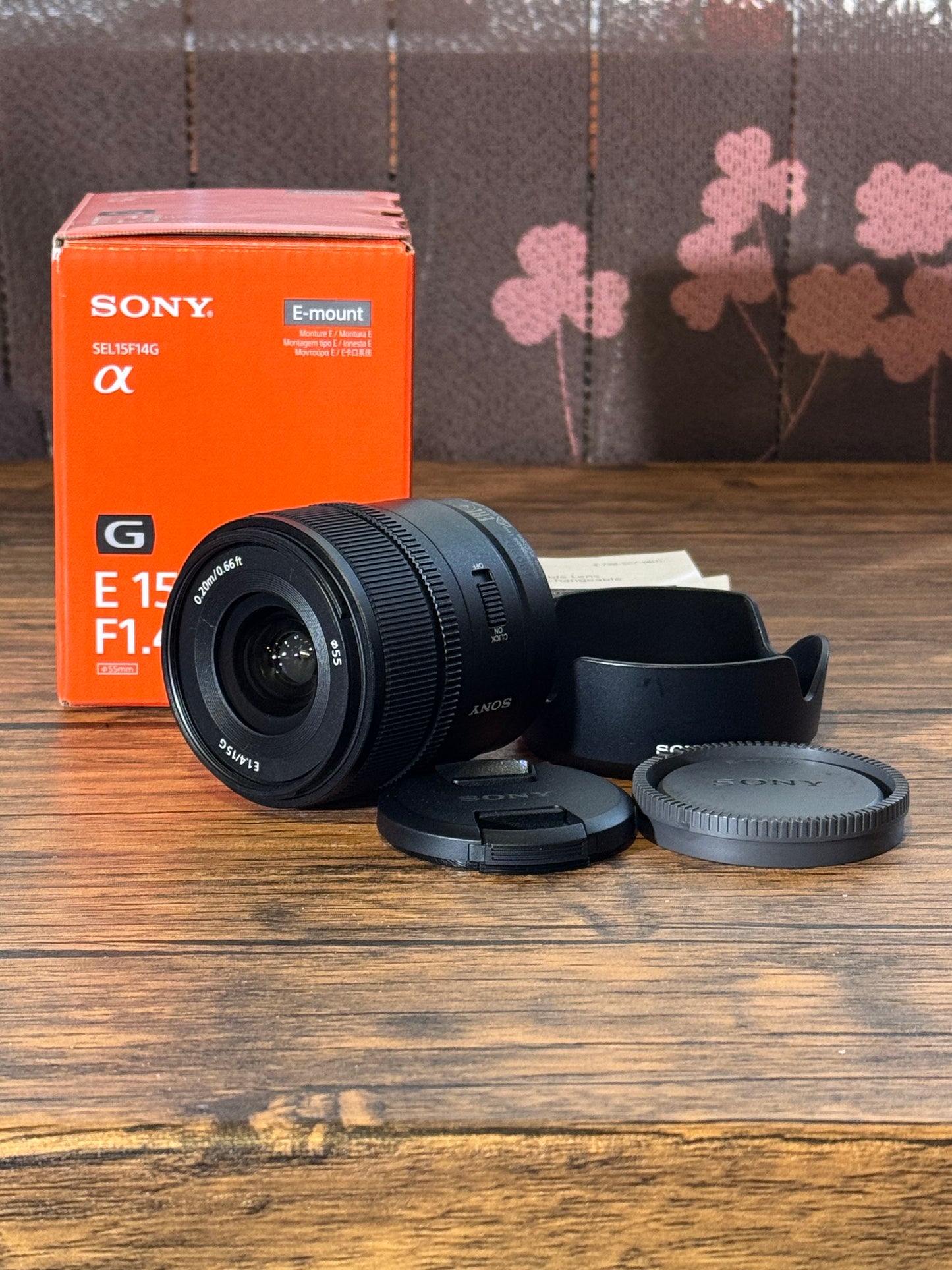 SONY E 15mm F/1.4 G SEL15F14G (for SONY E mount)  -Near Mint-