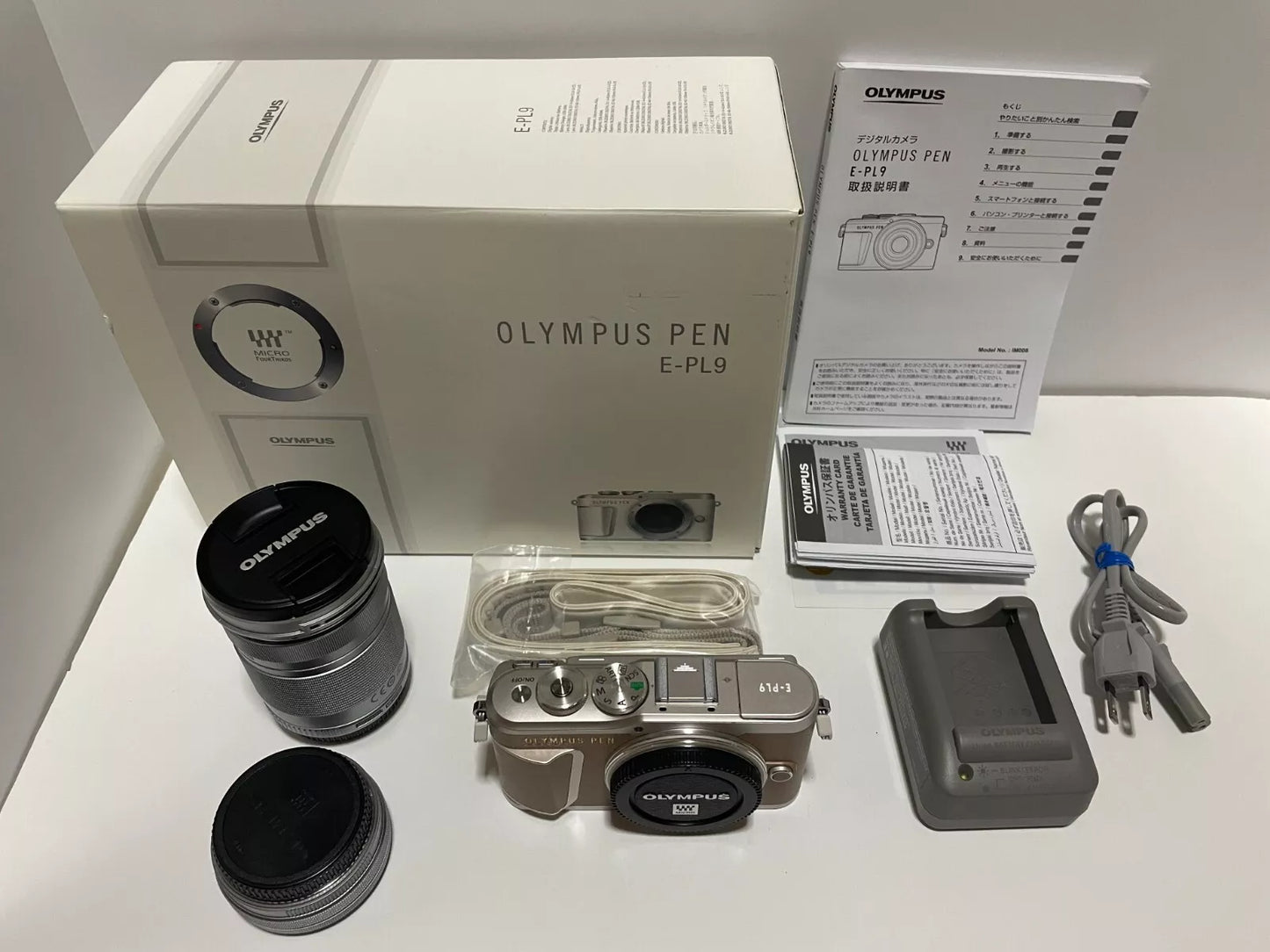 "Near Mint" OLYMPUS E-PL9 16.1MP Digital Camera Brown w/ 14-42mm 40-150mm BOX