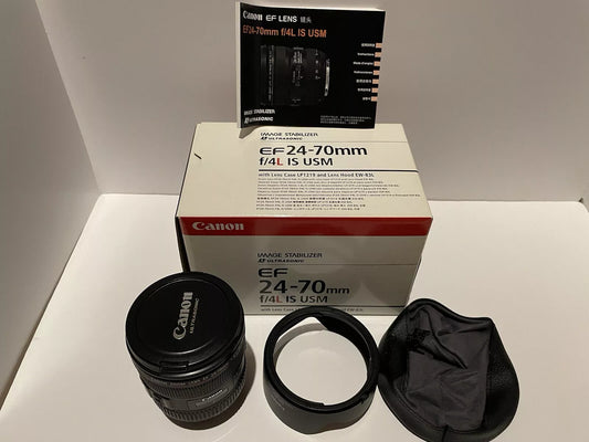 Canon EF 24-70mm F/4L IS USM Mint BOX Food pouch #0410003835