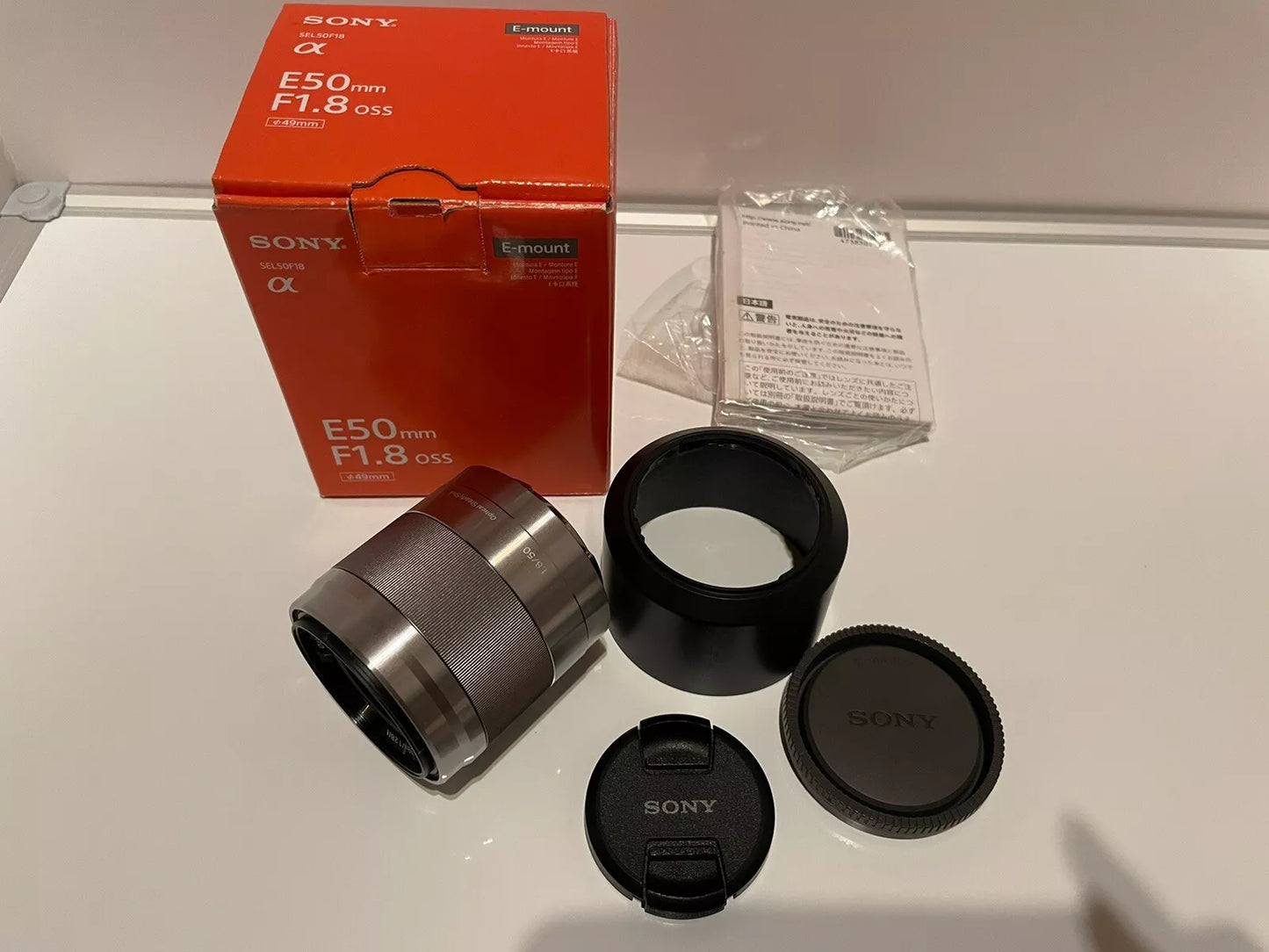 Sony E 50mm f/1.8 For Sony E-Mount Silver SEL50F18  [Near Mint]